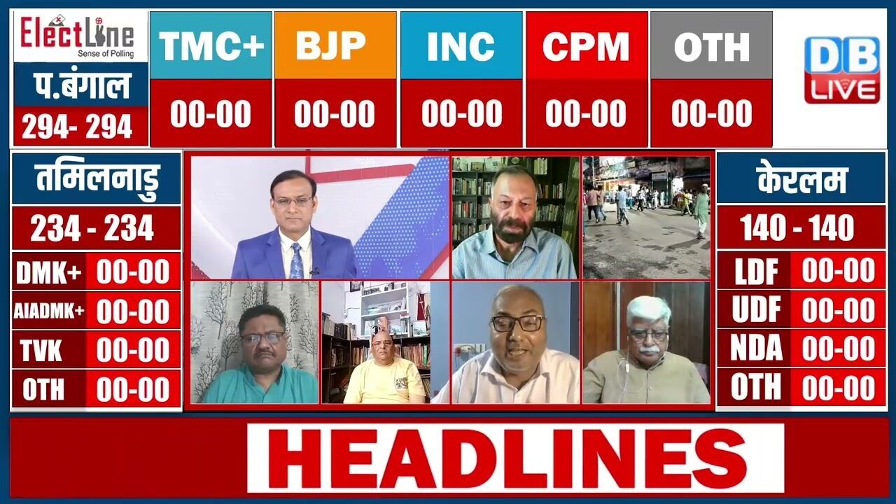 Exit Polls Assembly Election 2026: 5 राज्यों का EXIT POLL-किसकी बन रही सरकार ? Mamata-Modi |#dblive