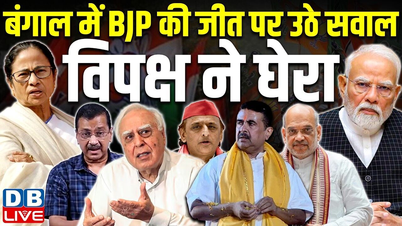 बंगाल में BJP की जीत पर उठे सवाल,विपक्ष ने घेरा | सवालों में BJP की जीत | Mamata Banerjee |#dblive