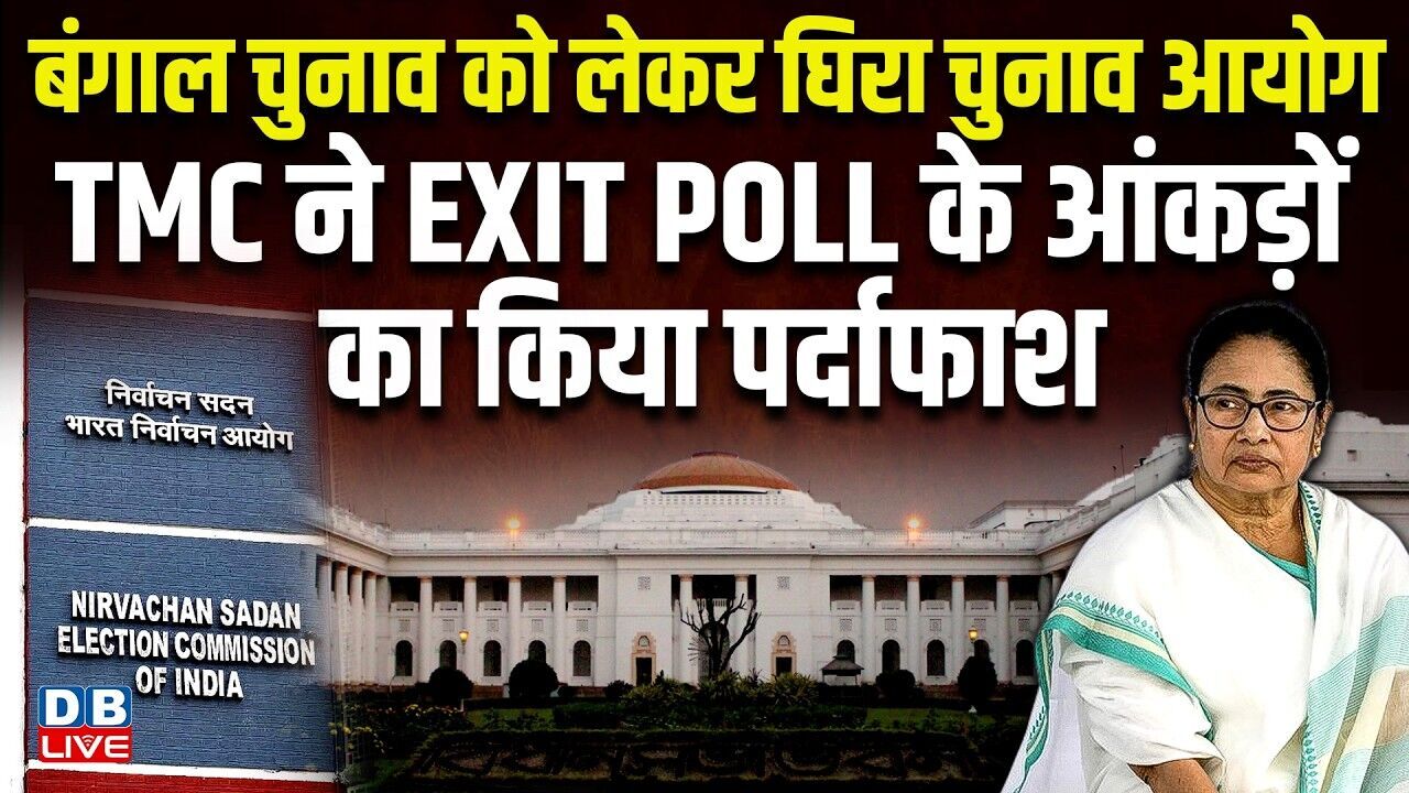 बंगाल चुनाव को लेकर घिरा चुनाव आयोग, TMC ने EXIT POLL के आंकड़ों का किया पर्दाफाश |#dblive